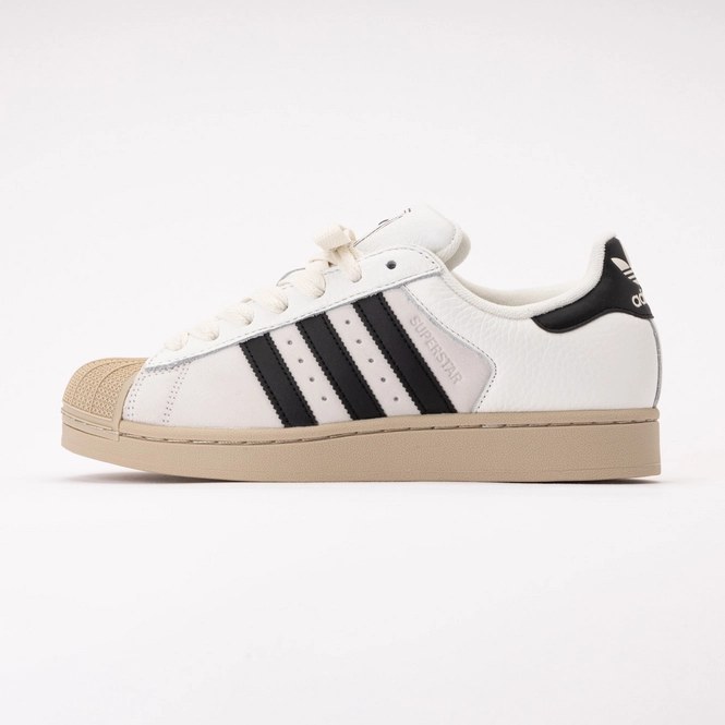 Adidas Unisex Superstar II Core White / Core Black / Khaki Three