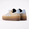 adidas Women Gazelle Bold Stone Khaki / Crystal Sky / Gold Metallic 26