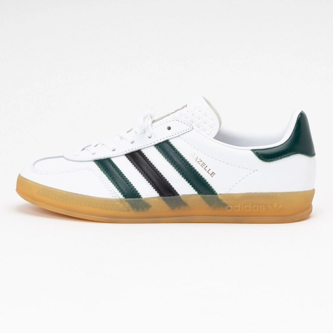 adidas Women Gazelle Indoor Cloud White Collegiate Green Core Black I