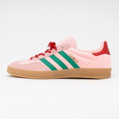 adidas Women Gazelle Indoor Court Green / Glow Pink / Gum 3 '24