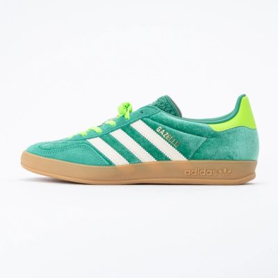 Adidas Women Gazelle Indoor Semi Court Green / Cream White / Solar Green '24