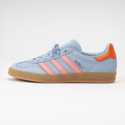 Adidas Women Gazelle Indoor Wonder Blue / Solar Orange / Gum 3 25