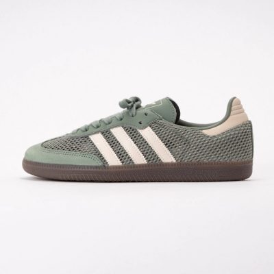 adidas Women Samba OG Silver Green / Wonder White / Gold Metallic 26
