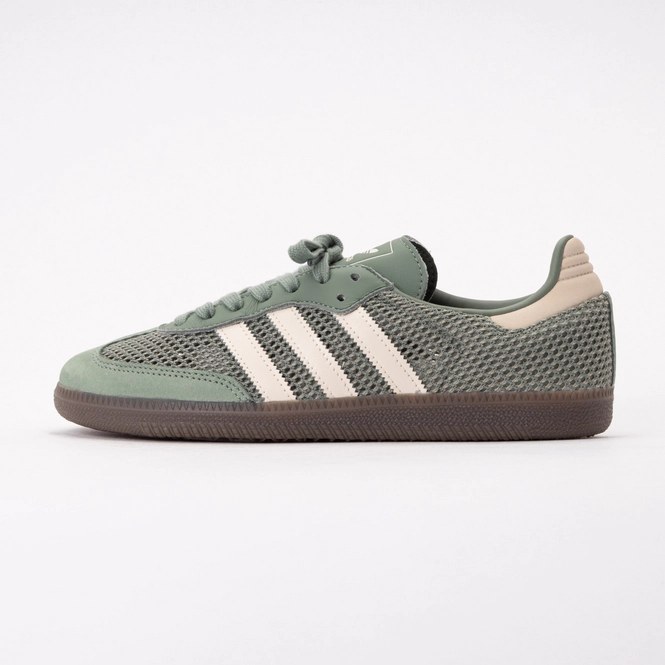 adidas Women Samba OG Silver Green / Wonder White / Gold Metallic 26
