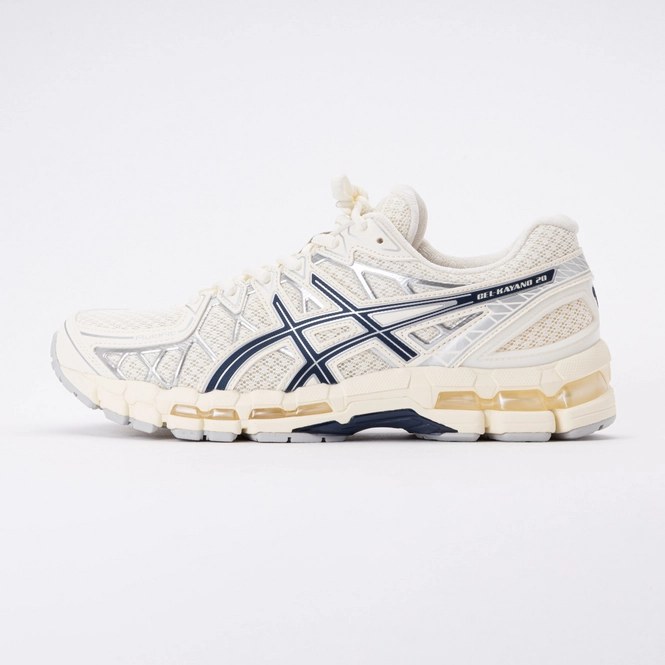 ASICS Unisex GEL-KAYANO 20 Cream/Independence Blue 25