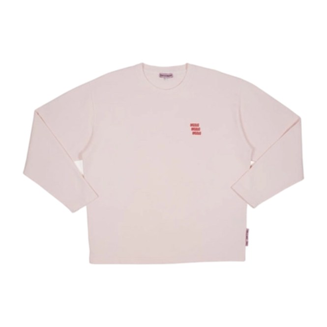 Crewneck Bisous Unisex X3 Pigment Dye Pink 25