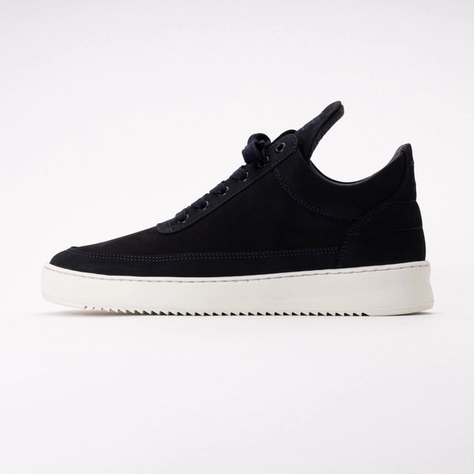 Filling Pieces Men Low Top Ripple Nubuck Navy Blue 26