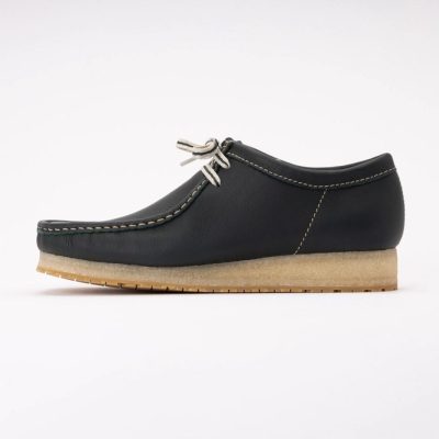 Lace-Up Shoes Clarks Originals Men Wallabee RB Dark Green Leather