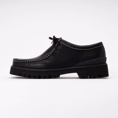 Lace-Up Shoes Clarks Originals Men Wallabee Yukoner Black Leather