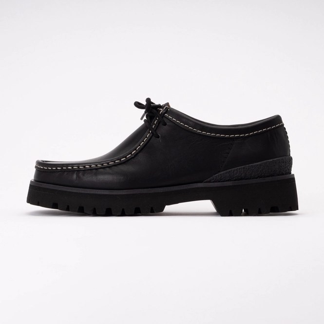 Lace-Up Shoes Clarks Originals Men Wallabee Yukoner Black Leather