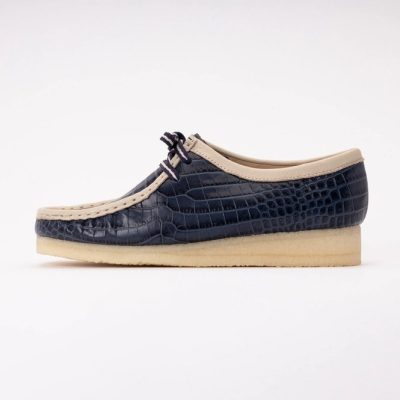 Lace-Up Shoes Clarks Originals Women Wallabee Blue Interest