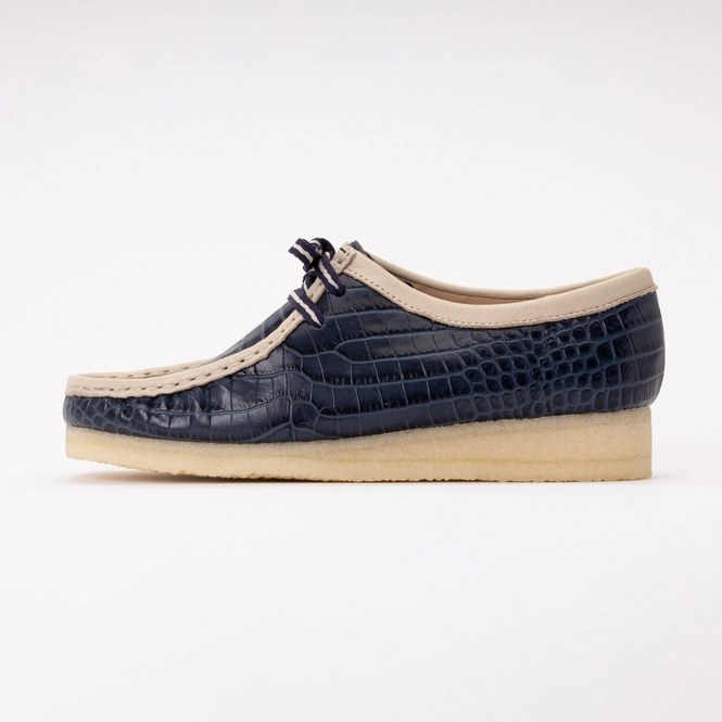 Lace-Up Shoes Clarks Originals Women Wallabee Blue Interest