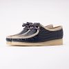 Lace-Up Shoes Clarks Originals Women Wallabee Blue Interest