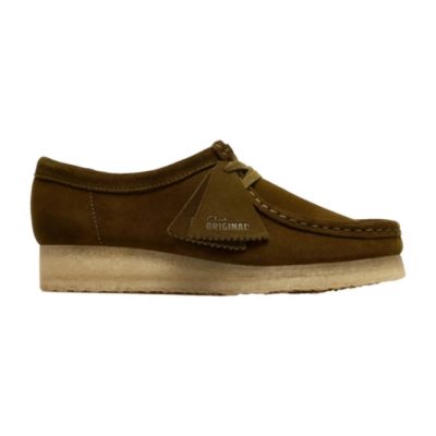 Lace-Up Shoes Clarks Originals Women Wallabee Olive Suede