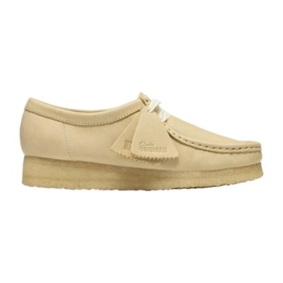 Lace-Up Shoes Clarks Originals Women Wallabee Pale Yellow Leather