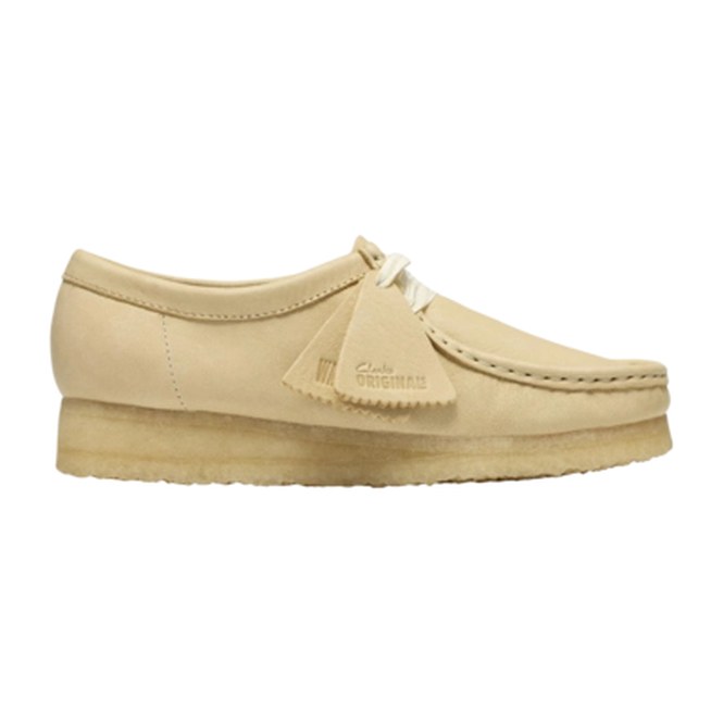 Lace-Up Shoes Clarks Originals Women Wallabee Pale Yellow Leather