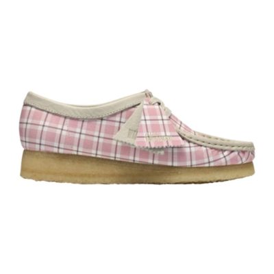Lace-Up Shoes Clarks Originals Women Wallabee Pink Check