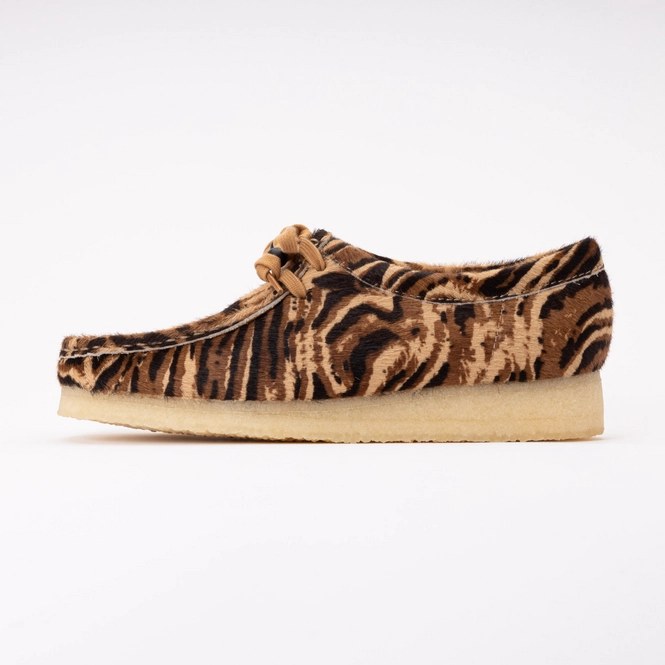 Lace-Up Shoes Clarks Originals Women Wallabee Tiger Print