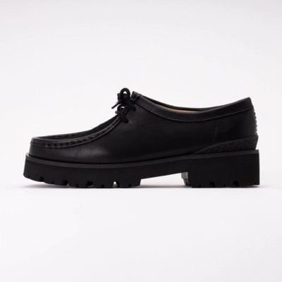 Lace-Up Shoes Clarks Originals Women Wallabee Yukoner Black Combi Leather