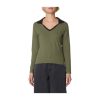 Long Sleeve T-Shirt Obey Women Medea Collared Olive