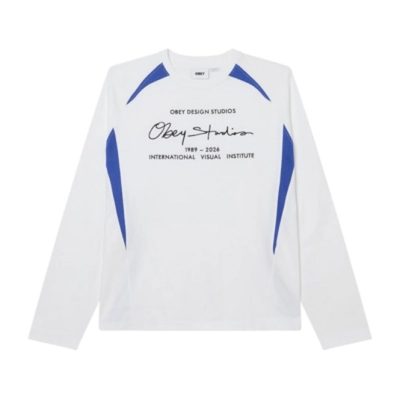 Longsleeve Obey Men Obey League Shirt Ls White Multi 26