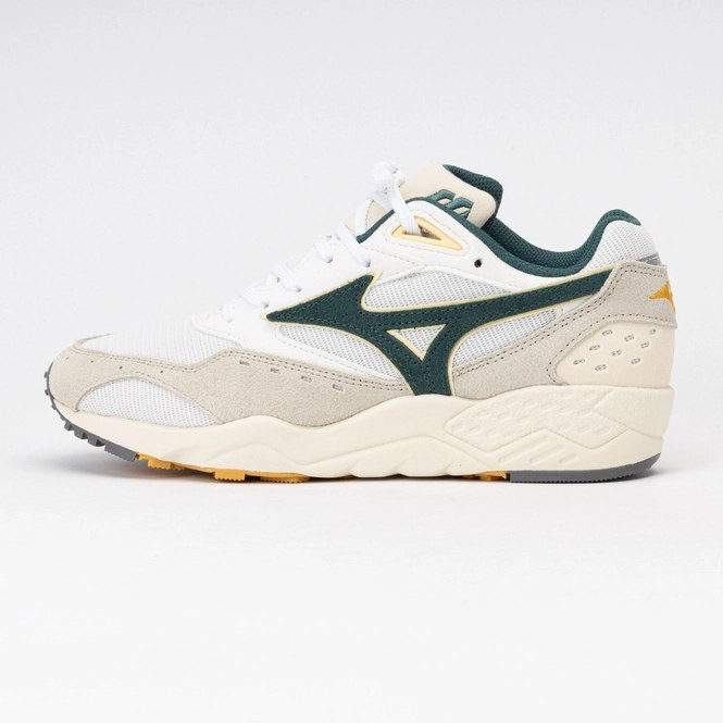 Mizuno Unisex Contender Snow White/Bistro Green/Summer Sand 25