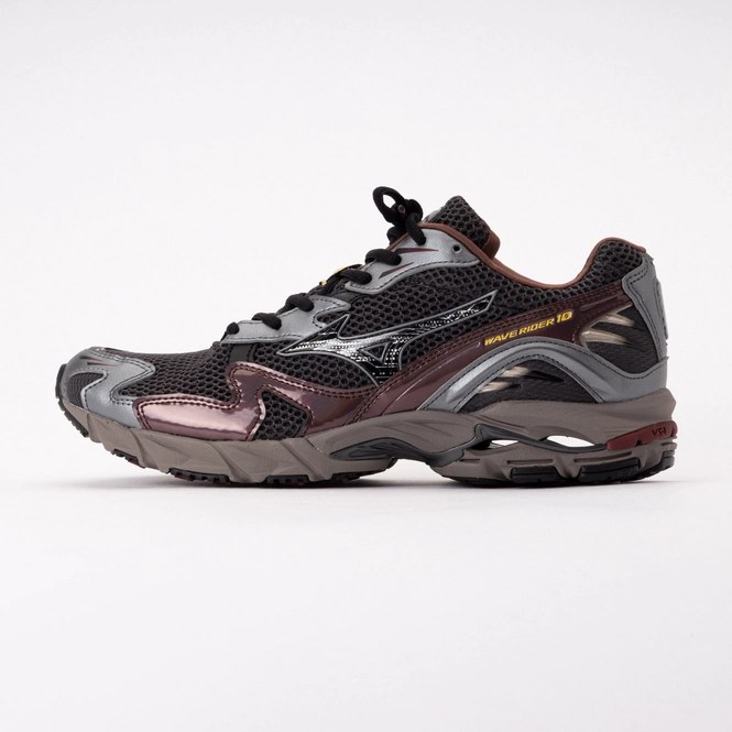 Mizuno Unisex Wave Rider 10 Odyssey Gray/Salute/Metallic Gray 26