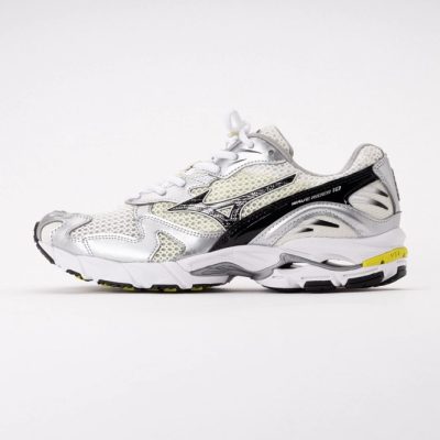 Mizuno Unisex Wave Rider 10 Snow White/Black/Sylvan Green 26