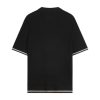 Polo Shirt Filling Pieces Unisex Fine Knit All Black