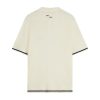 Polo Shirt Filling Pieces Unisex Fine Knit Antique White