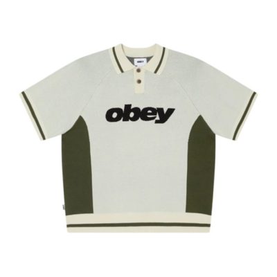 Polo Sweater Obey Men Obey Sport Unbleached Multi
