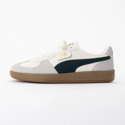 PUMA Unisex Palermo Lth Warm White / Green Terrain 25