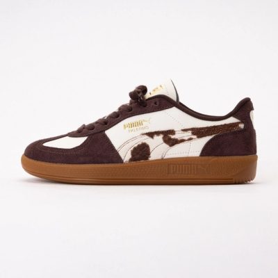PUMA Women Palermo Cow Warm White-Chocolate Brown-Gum 26