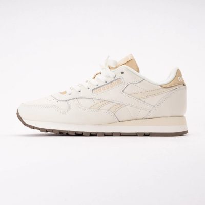 Reebok Unisex Classic Leather Chalk Alabaster Simple Beige 26