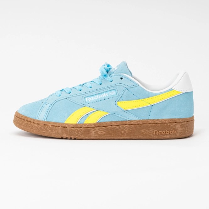 Reebok Women Club C Grounds UK Digital Blue/Solar Acid Yellow/Gum