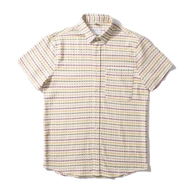 Shirt Short Sleeve Edmmond Studios Men Cottage SS Plain White