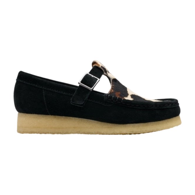 Slip-Ons Clarks Originals Women Wallabee T Bar Black Interest