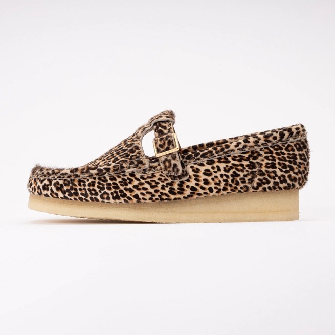 Slip-Ons Clarks Originals Women Wallabee T Bar Leopard Print