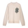 Sweater Filling Pieces Men Knit Knot Antique White