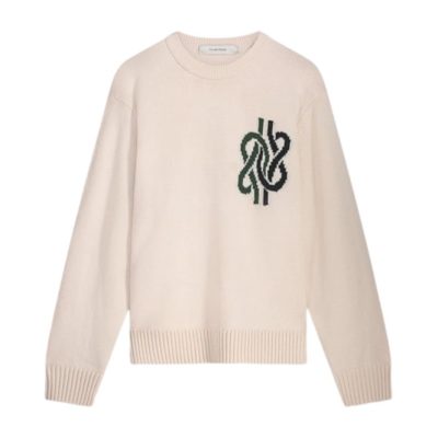 Sweater Filling Pieces Men Knit Knot Antique White