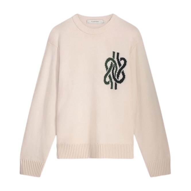 Sweater Filling Pieces Men Knit Knot Antique White