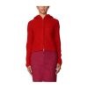 Sweater Obey Women Glenda Hood Zip Tomato