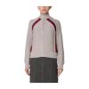 Sweater Obey Women Lizzie Zip Mock Oatmeal Heather