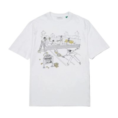 T-Shirt Edmmond Studios Men Tennis Courts White '25