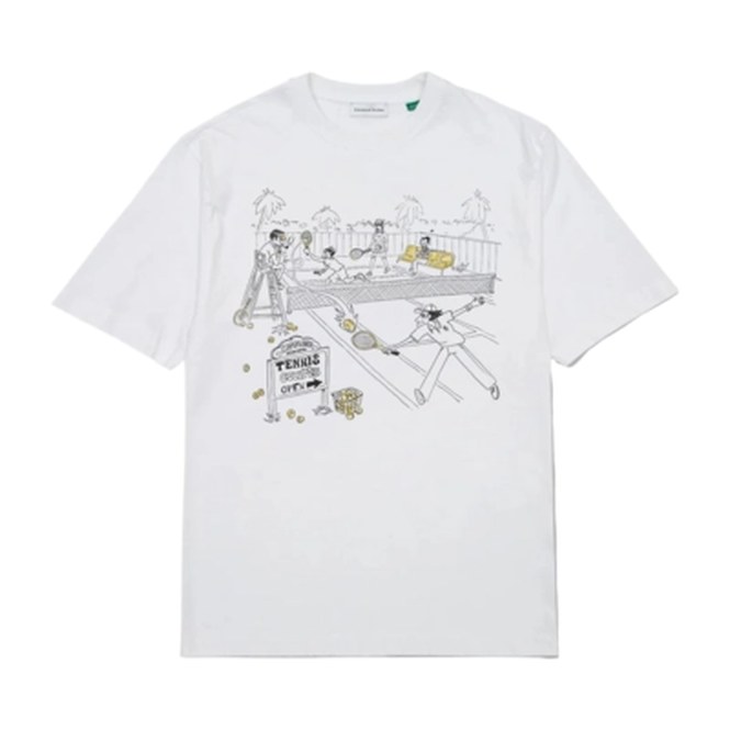 T-Shirt Edmmond Studios Men Tennis Courts White '25