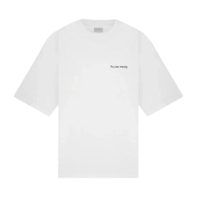 T-Shirt Filling Pieces Men Boxy White