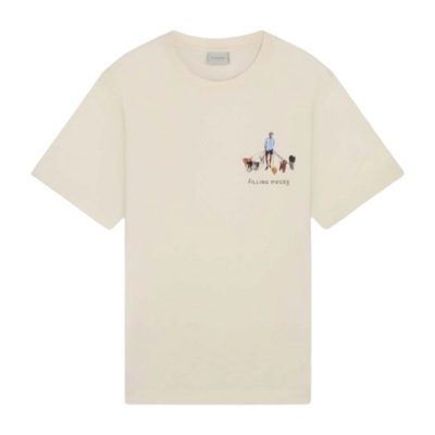 T-Shirt Filling Pieces Men Dog Walker Antique White '24