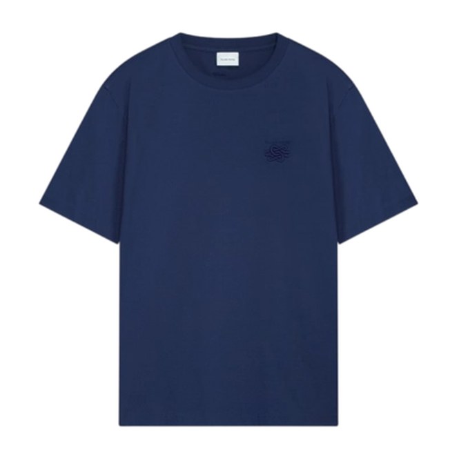 T-Shirt Filling Pieces Men Embroidered Knot Navy