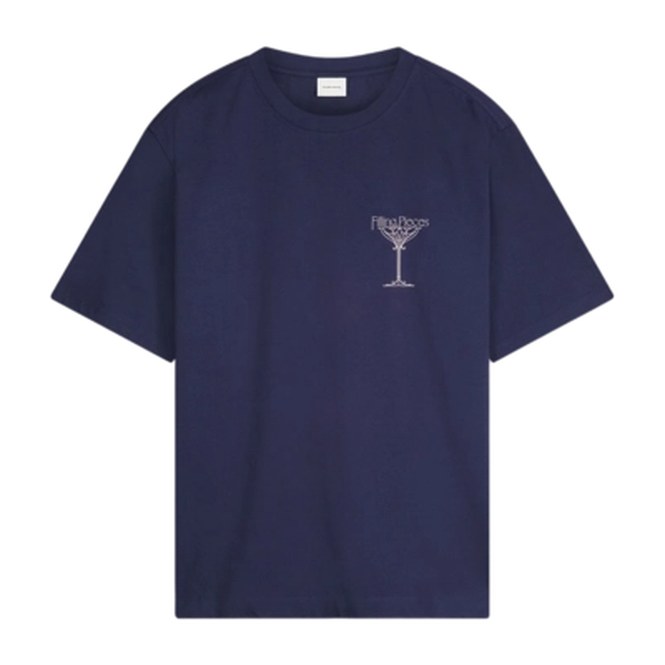 T-Shirt Filling Pieces Unisex Champagne Maritime Blue 26