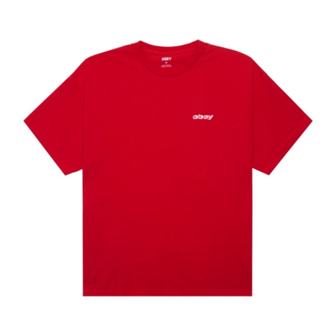 T-Shirt Obey Men Obey Diffusion Pigment Fiery Red